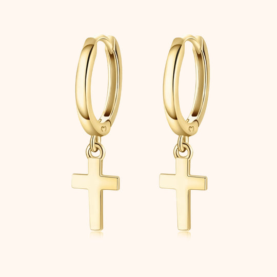 Ohrringe mit Kreuzanhänger - Aurelia | Shop Nory