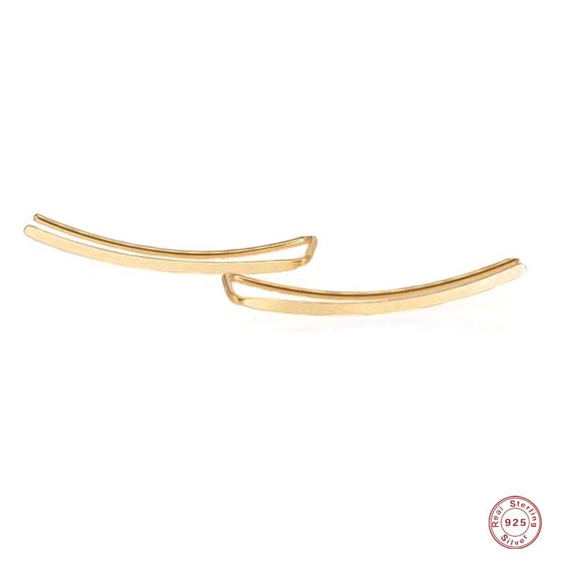 Glatte Linie | Sterling Silber Ohrringe für Frauen Glatte lange Linie | Shop Nory