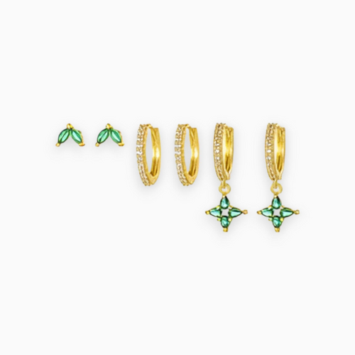 Goldvergoldete Ohrring-Set - Sophie | Shop Nory