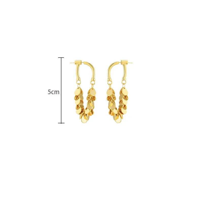 Lange Pailletten Quasten-Ohrringe | Shop Nory