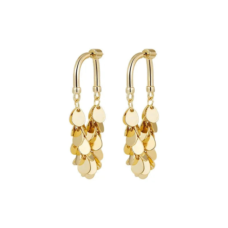 Lange Pailletten Quasten-Ohrringe | Shop Nory