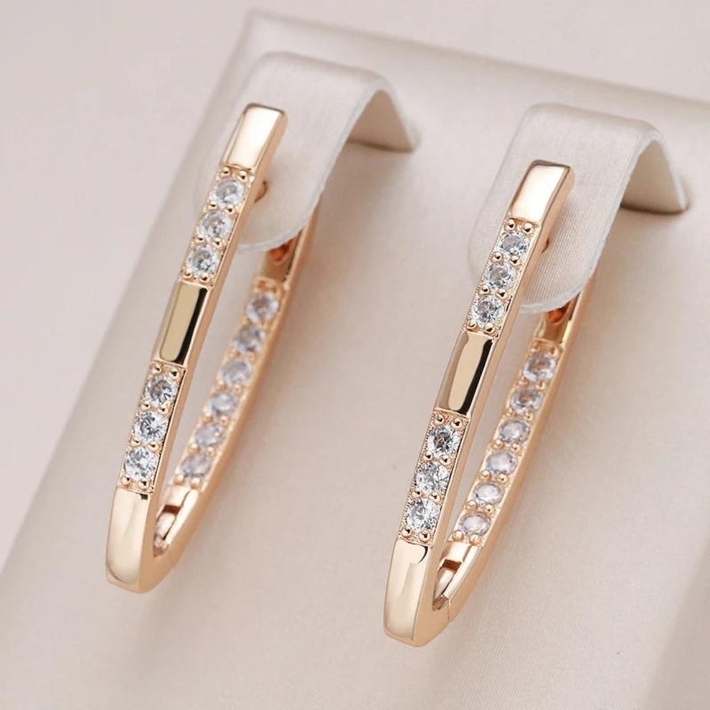 Stilvolle Ohrringe mit Zirkonia - Aurélie | Shop Nory