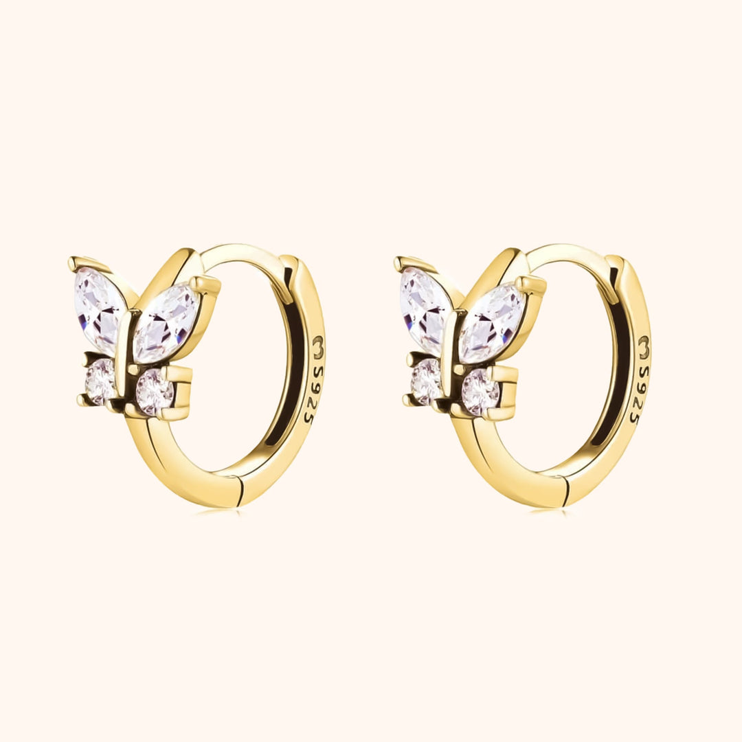 Kristall-Schmetterling-Ohrringe - Auryn | Shop Nory