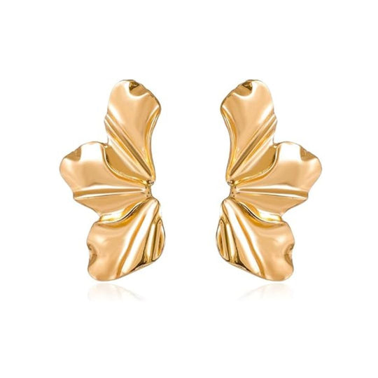 Goldene Blütenblatt-Ohrstecker | Shop Nory