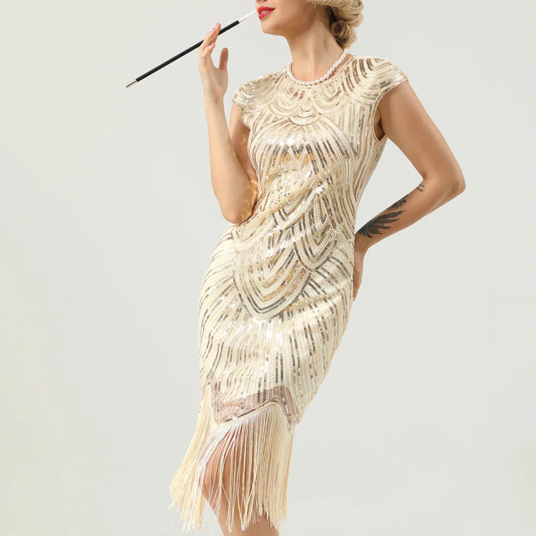 1920Er Gatsby-Stil Glitzerndes Kleid