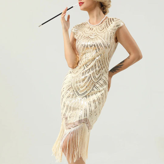 1920Er Gatsby-Stil Glitzerndes Kleid