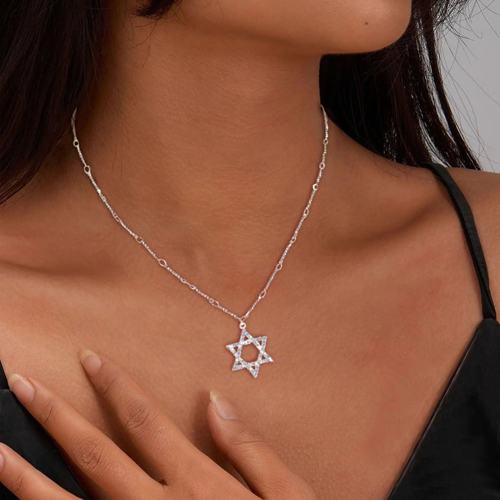 Gold/Silber Davidstern CZ Halsketten | Shop Nory