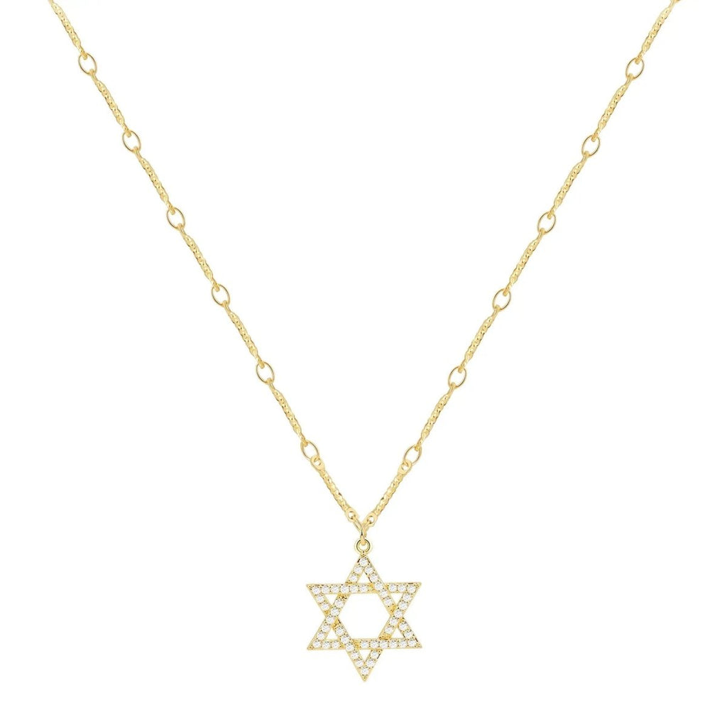 Gold/Silber Davidstern CZ Halsketten | Shop Nory