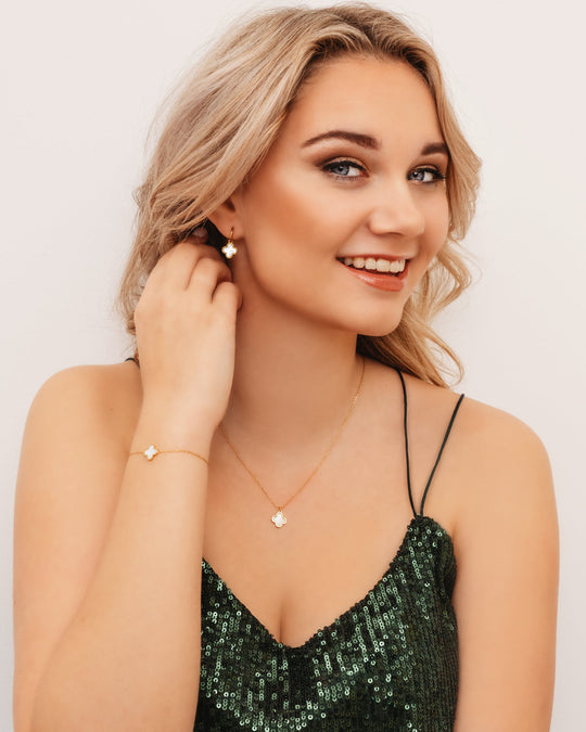 Deluxe Kleeblatt-Anhänger-Ohrringe | Shop Nory