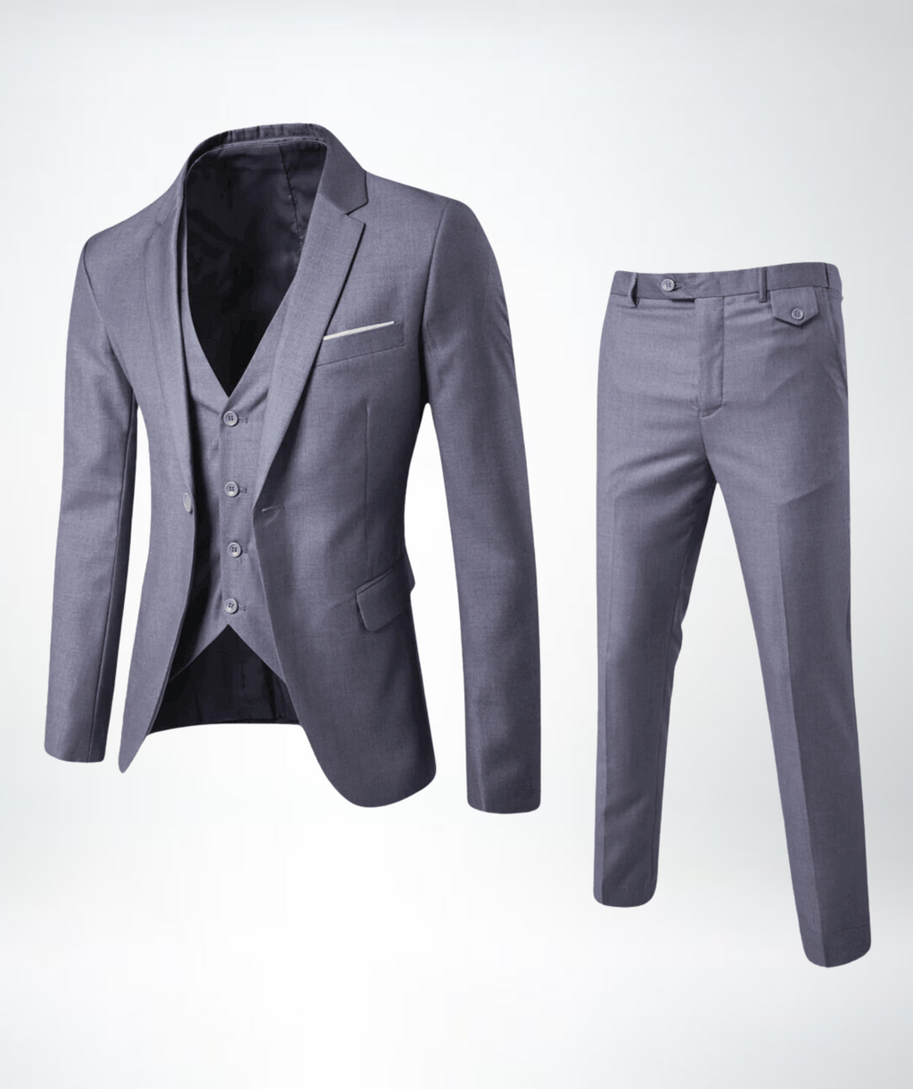 Herren Slim Fit Business Anzug 2-teilig – Sakko & Hose