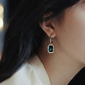 Grüne Kristall-Strass-Ohrringe mit Tropfen | Shop Nory