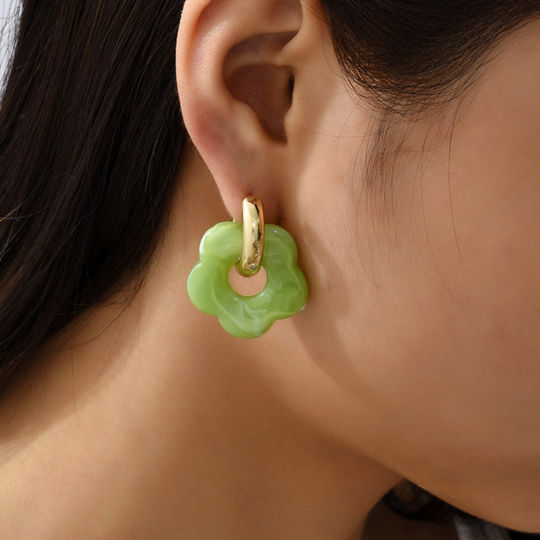 Goldvergoldete Blumen-Ohrringe - Valeria | Shop Nory