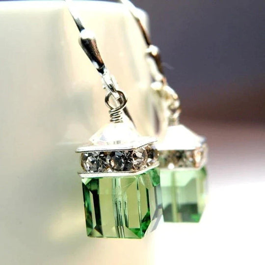 Peridot-Kristall-Tropfenohrringe | Shop Nory