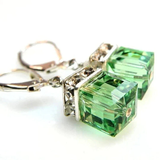 Peridot-Kristall-Tropfenohrringe | Shop Nory