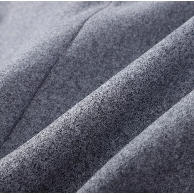 Wollmischung Jacke mit Hohem Kragen und Knöpfen