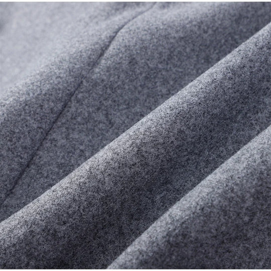 Wollmischung Jacke mit Hohem Kragen und Knöpfen