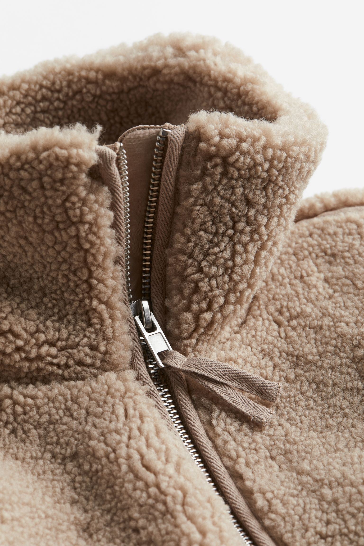 Damen Relaxed Fit Teddy Zip-Up Jacke