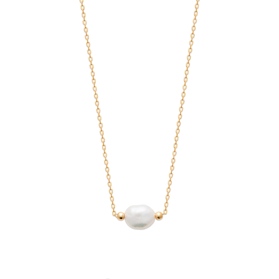 Kette mit Süßwasser-Zuchtperle, Vergoldet – Eleganz und Natürliche Schönheit | Shop Nory