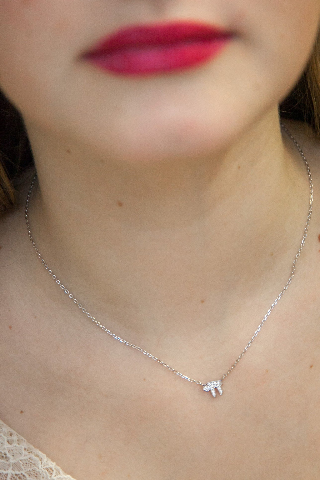 Halskette Chai aus 925 Sterling Silber mit Zirkonia – Symbol für Leben und Schutz | Shop Nory