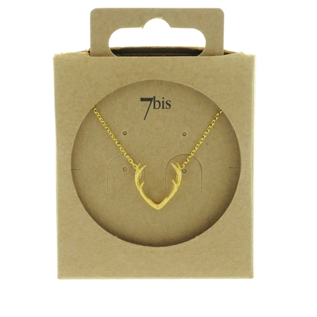 Kette mit Hirschgeweih goldfarben | Shop Nory