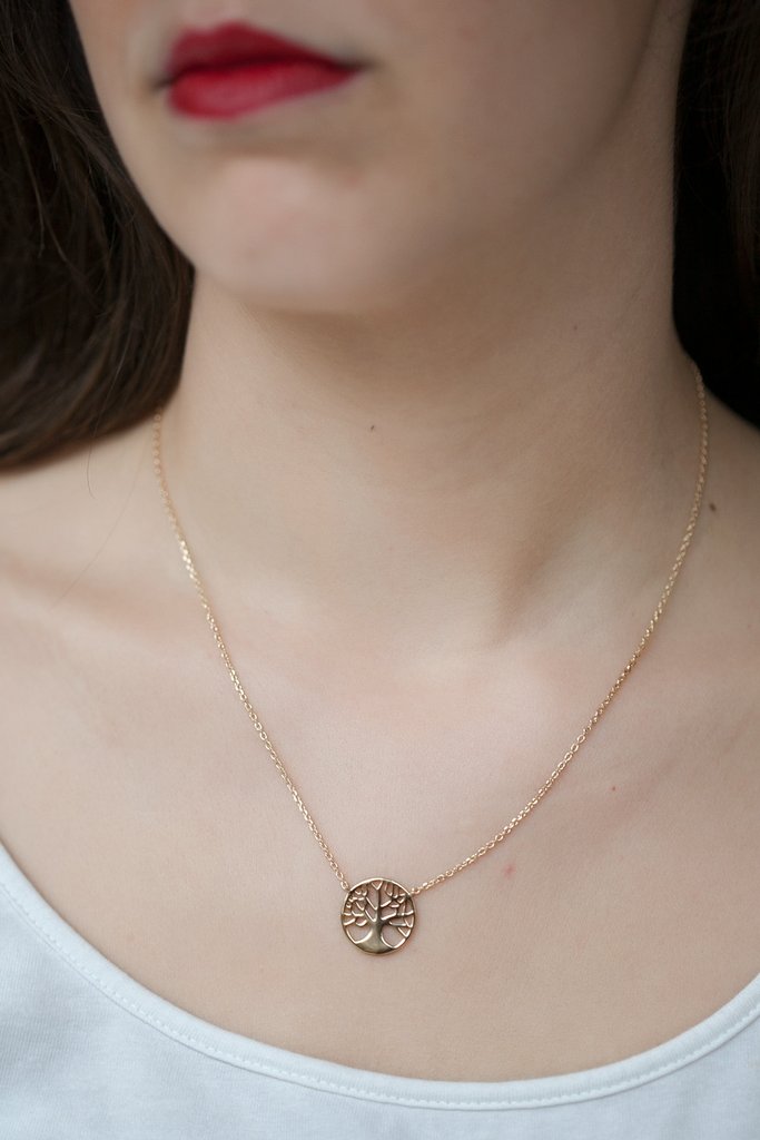 Kette mit Lebensbaum Vergoldet, Baum des Lebens Anhänger Schmuck für Damen | Shop Nory