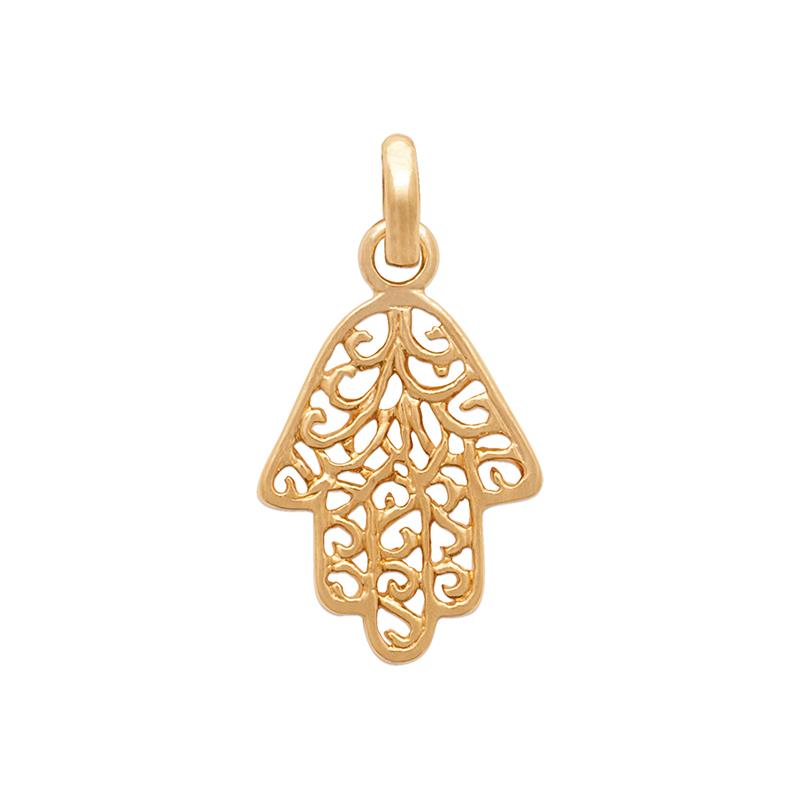 Kette mit Hand der Fatima vergoldet - Hamsa Kette | Shop Nory