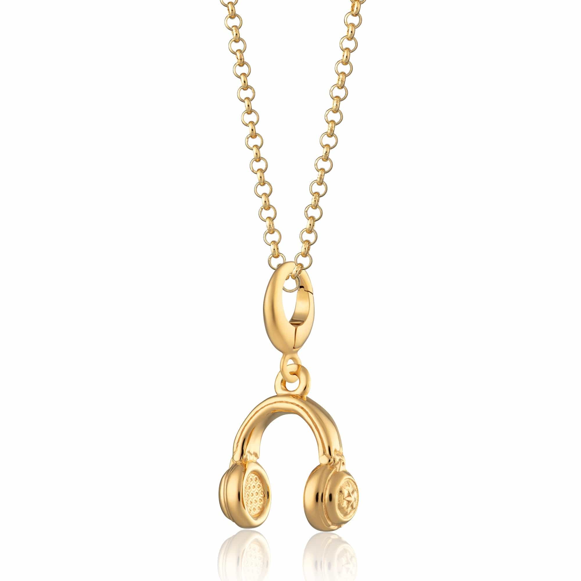 Gold Kopfhörer Charm Halskette | Shop Nory