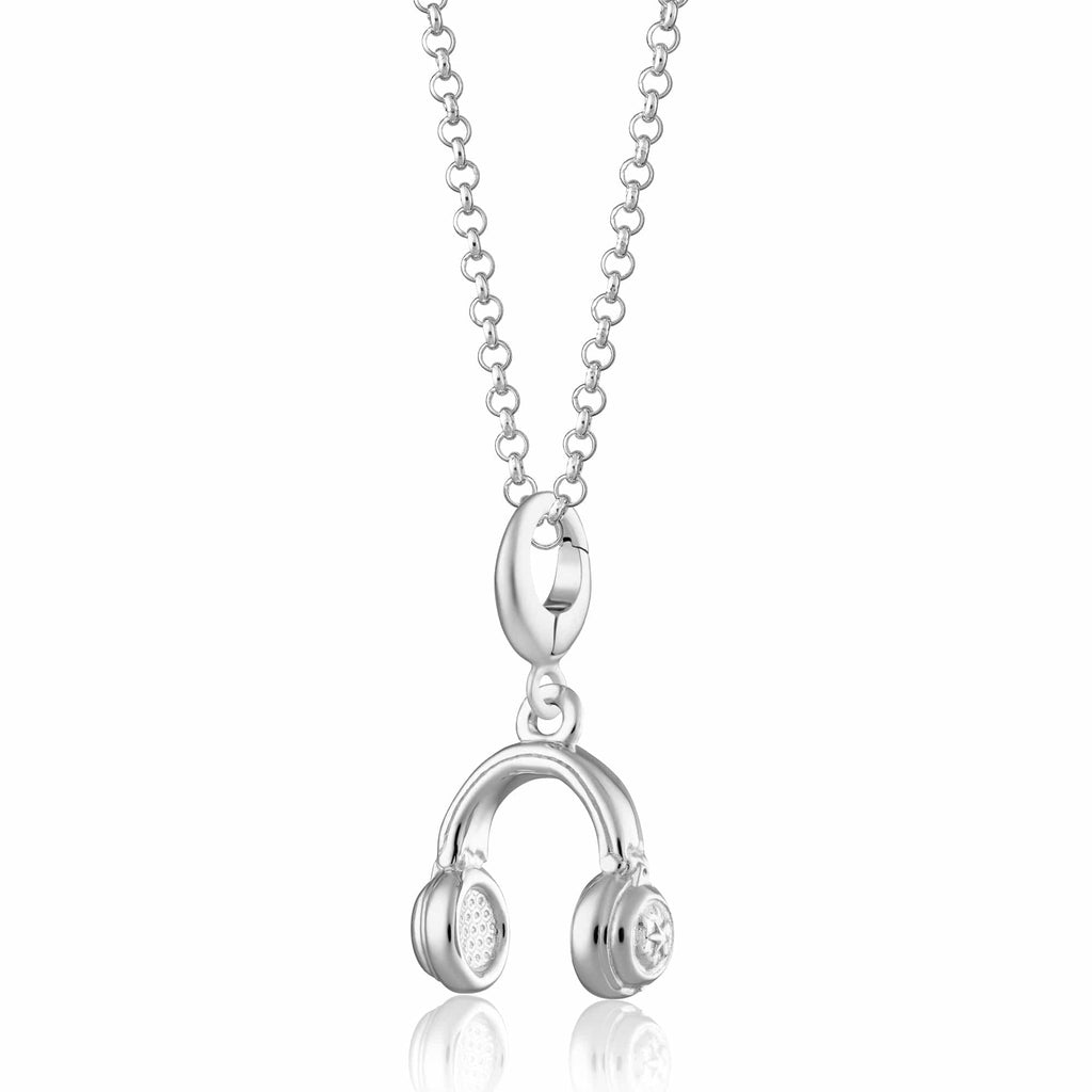 Silber Kopfhörer Charm Halskette | Shop Nory