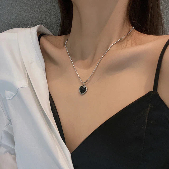 Herz Kristall Anhänger Halskette | Shop Nory