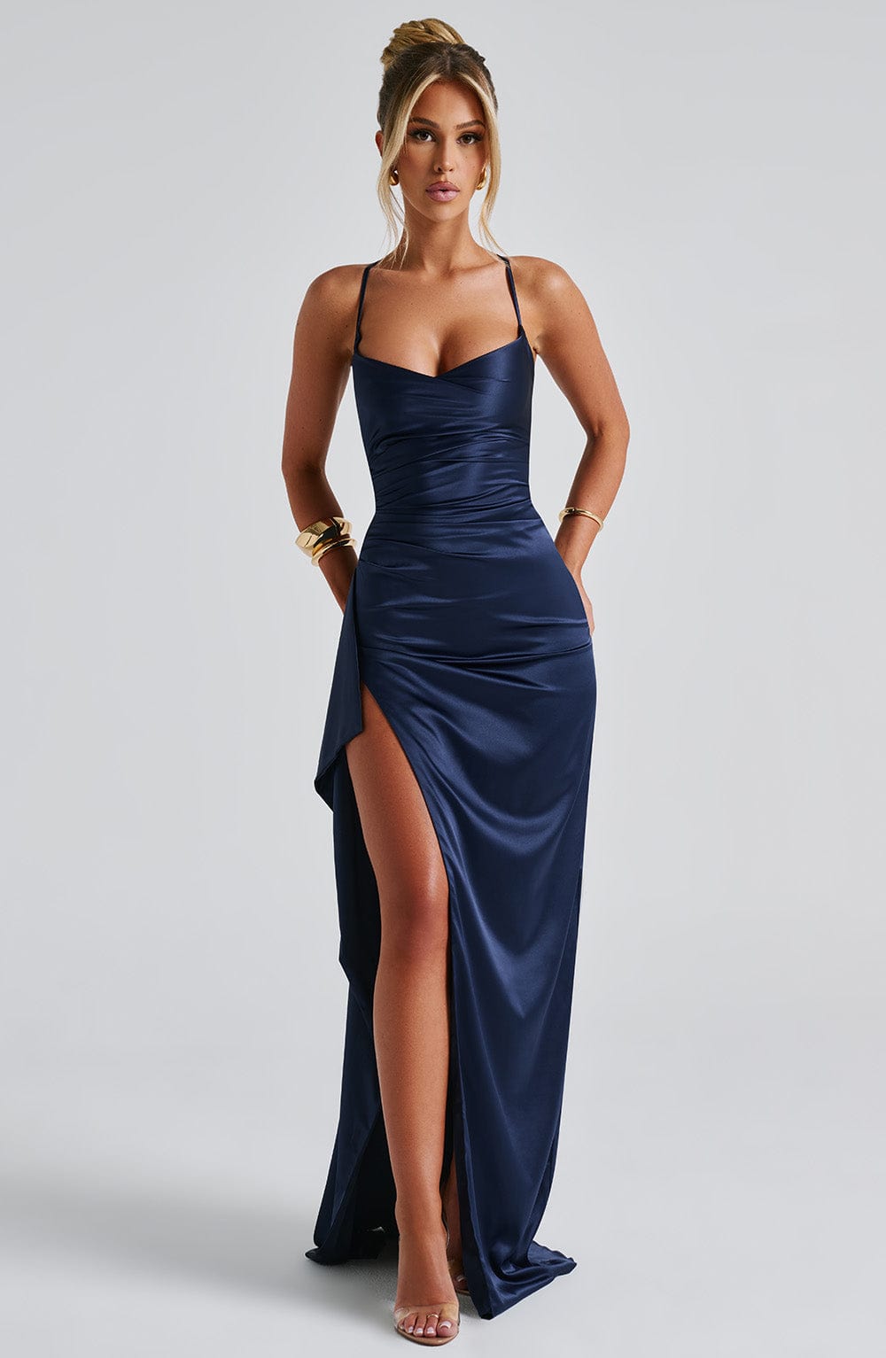 ShopNory | Marineblaues Maxikleid