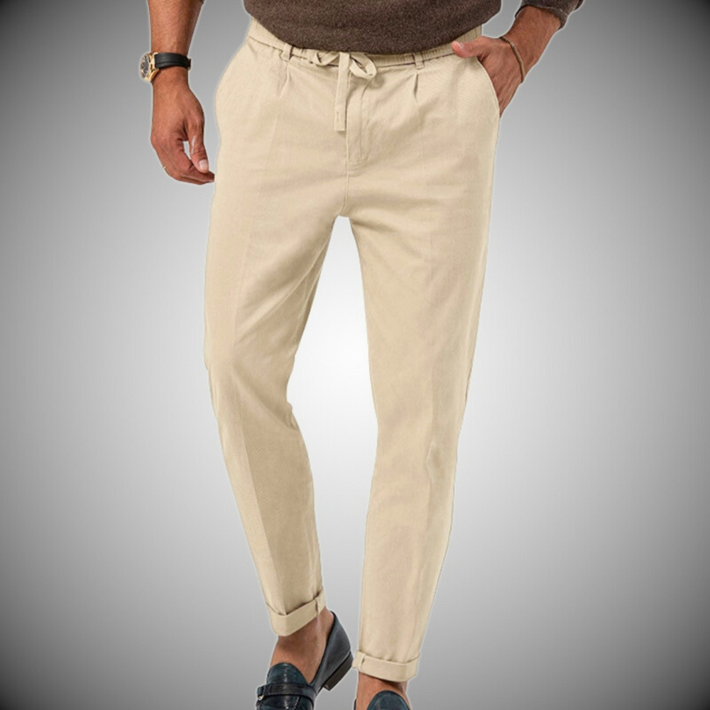Herren Chino Hose Weiß Stoffhose