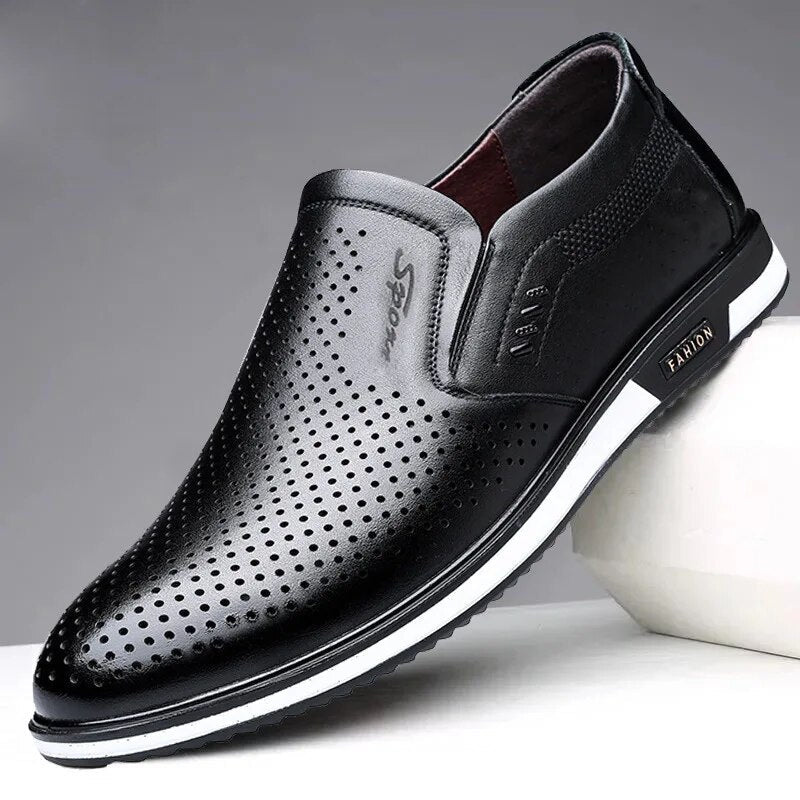 Herren Sommer Loafer Schwarz