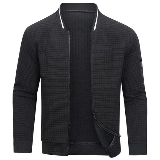 Shopnory | Herren Grau Strickjacke mit Reißverschluss