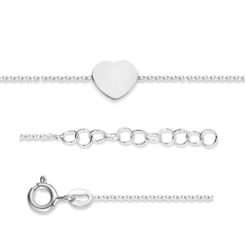 Zartes Armband mit Herz aus Silber | Shop Nory