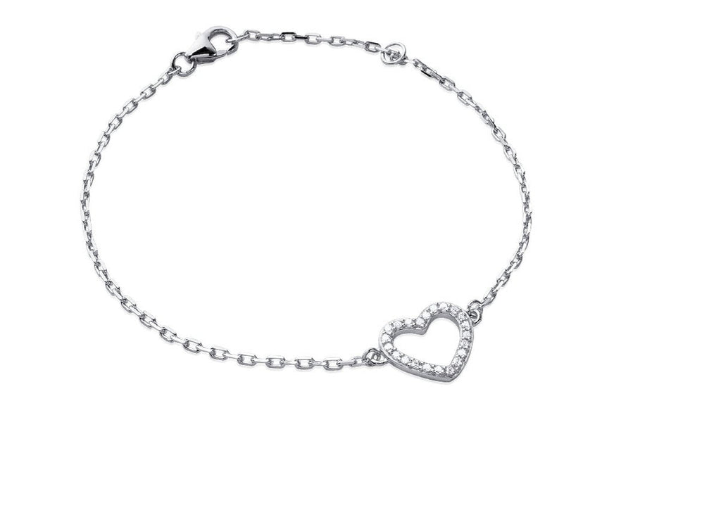 Zartes Silberarmband mit Herz & Zirkonia – zeitlose Eleganz | Shop Nory