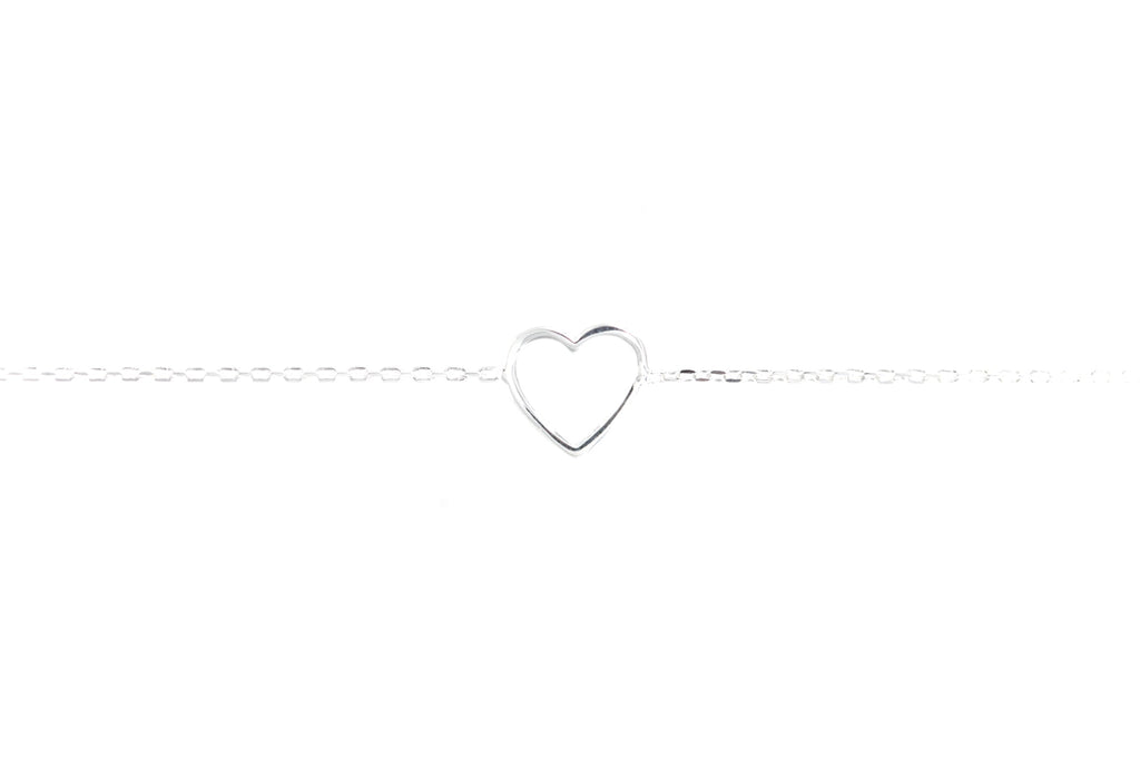 Armband mit Herz aus Silber, Filigranes Damen-Armband mit Herz-Symbol | Shop Nory