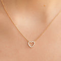 Kette offenes Herz mit Zirkonia Vergoldet - Herzkette für Damen | Shop Nory