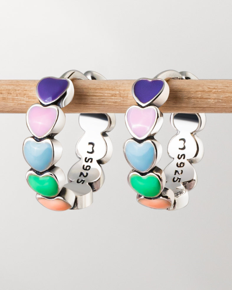 Regenbogen-Liebe-Ohrringe - Celestina | Shop Nory