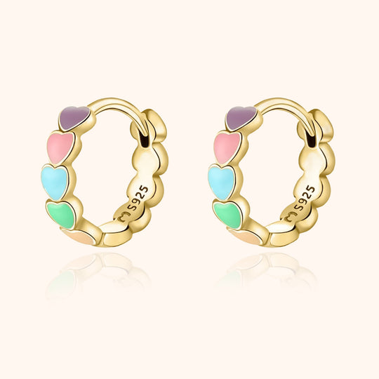Regenbogen-Liebe-Ohrringe - Celestina | Shop Nory