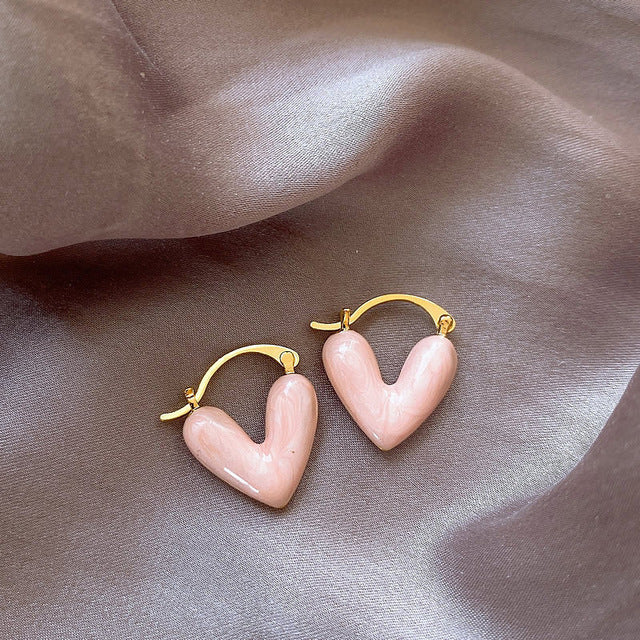 Feinhänger | Weiße Öltropfen Liebe Ohrstecker | Shop Nory