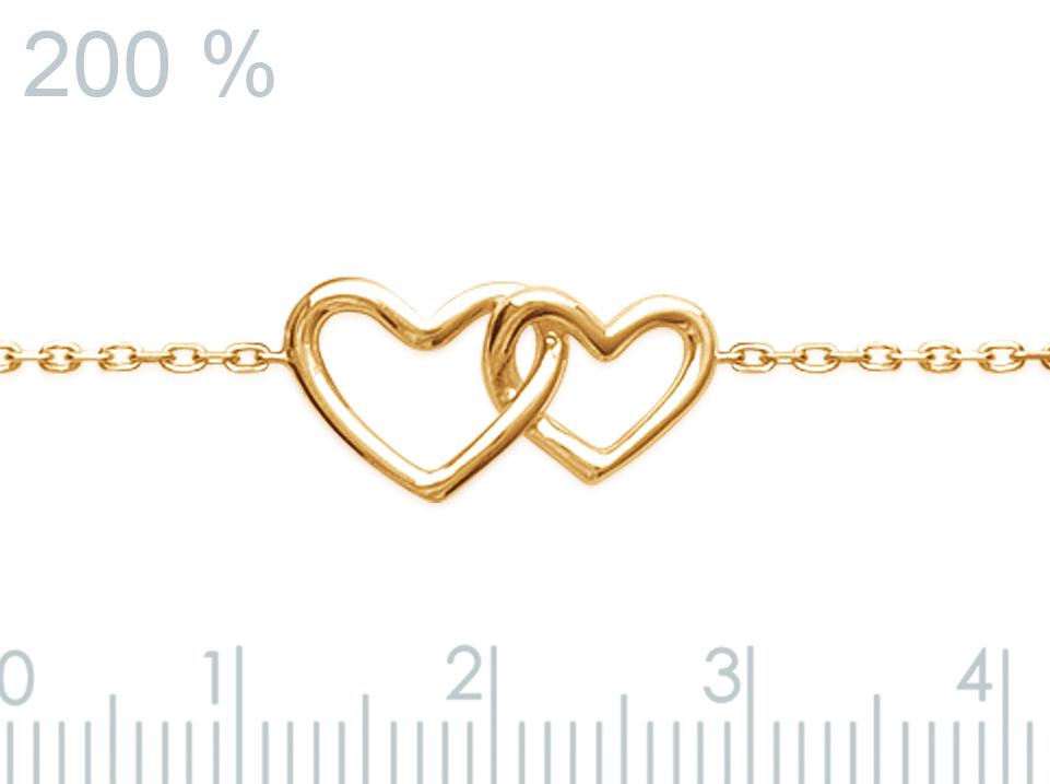 Verschlungenes Herzarmband vergoldet | Shop Nory