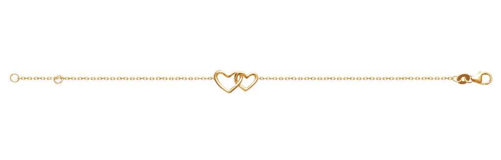 Verschlungenes Herzarmband vergoldet | Shop Nory