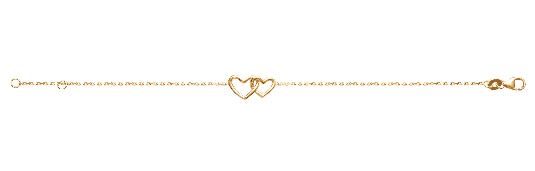Verschlungenes Herzarmband vergoldet | Shop Nory