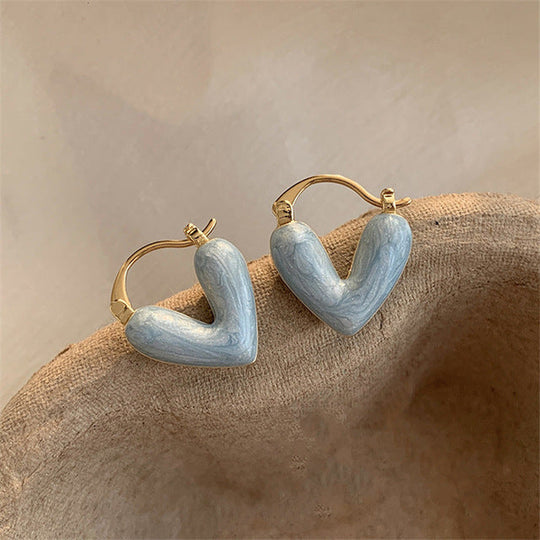 Feinhänger | Weiße Öltropfen Liebe Ohrstecker | Shop Nory