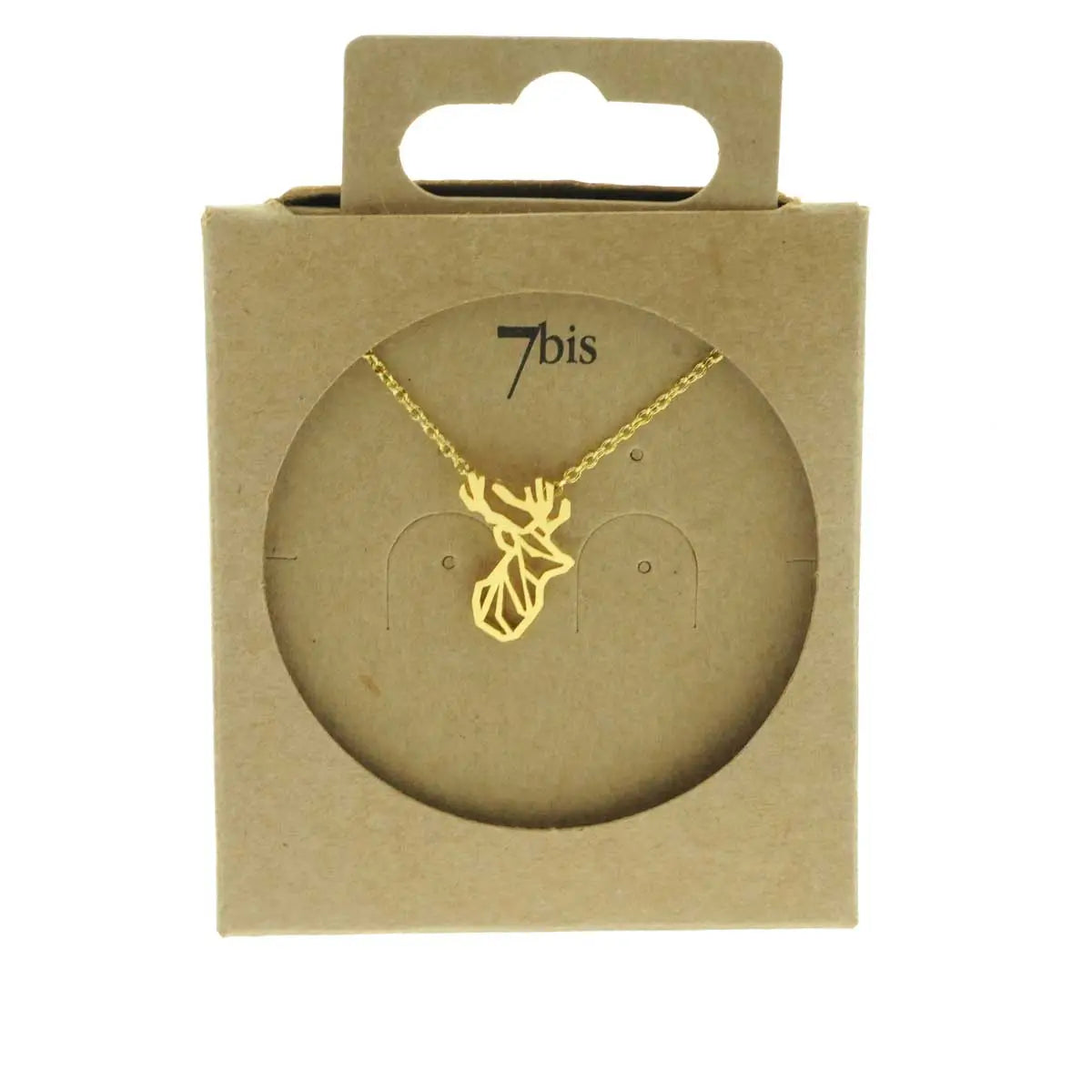 Origami Hirschkopf Kette goldfarben | Shop Nory
