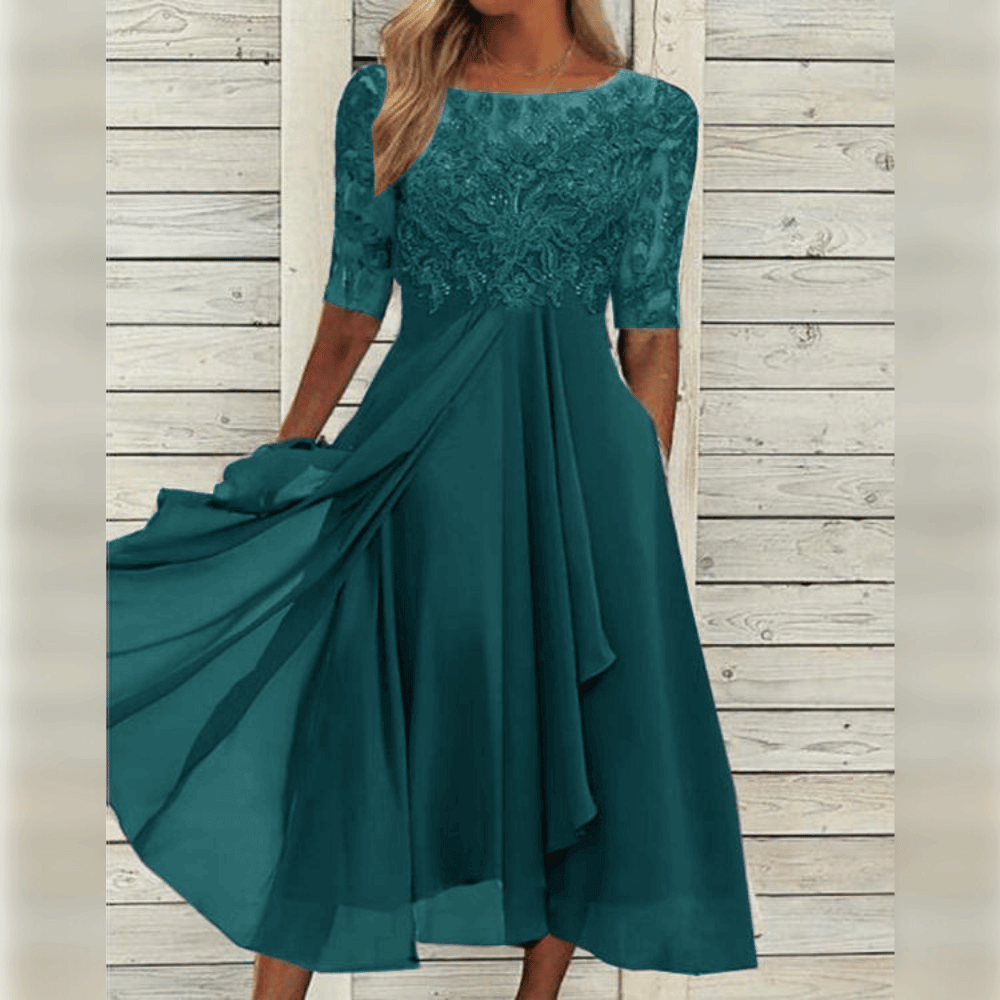 Hochzeitsgast Kleid Elegante Midi