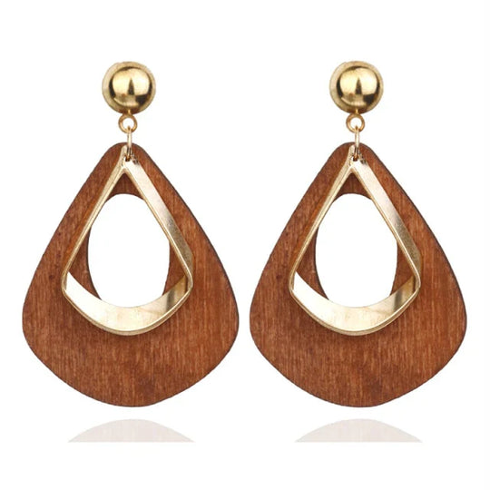 Wassertropfen Ohrringe aus Holz | Shop Nory