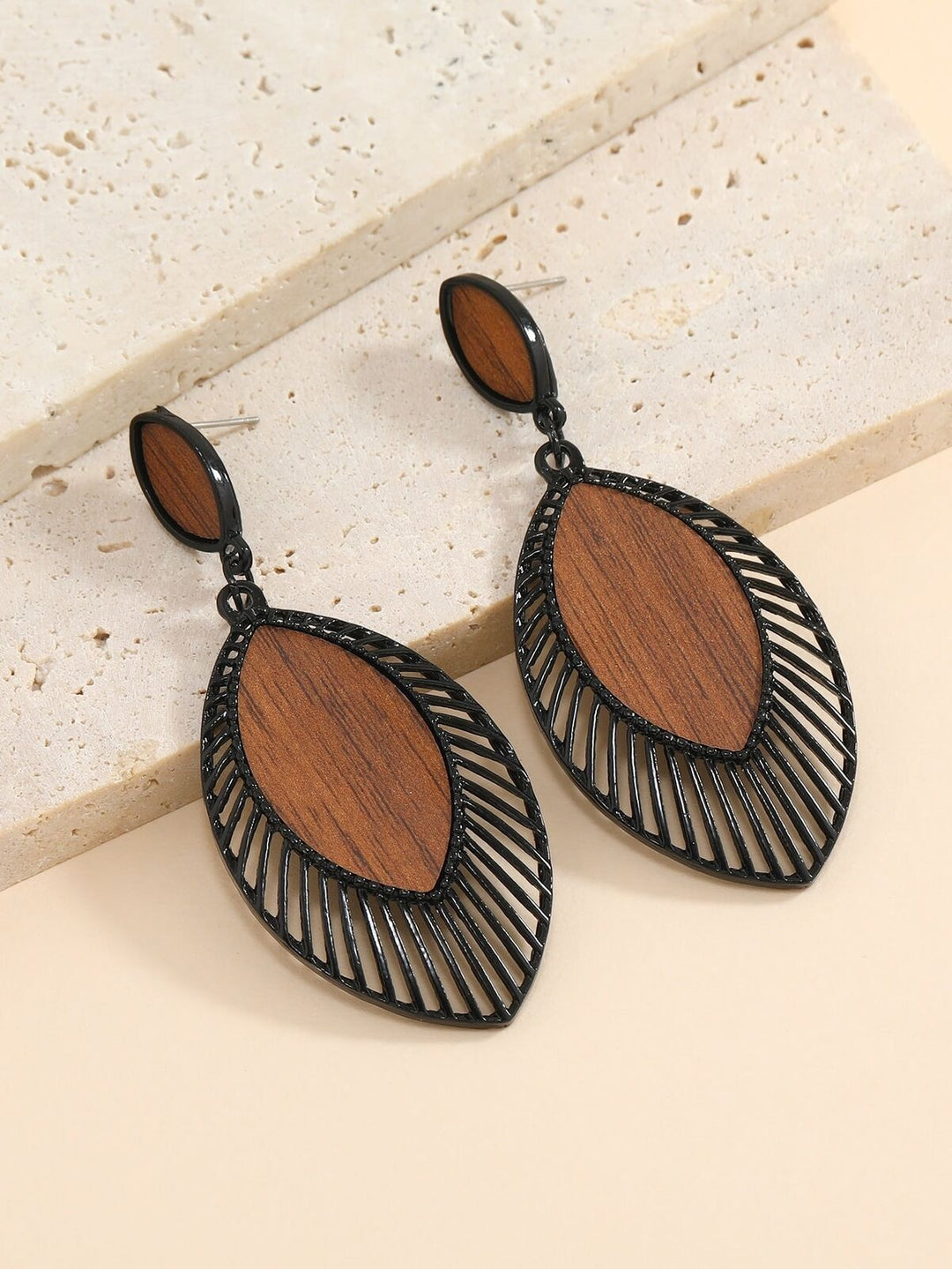 Boho HolzTropfen Ohrringe | Shop Nory