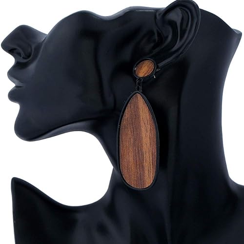 Boho HolzTropfen Ohrringe | Shop Nory