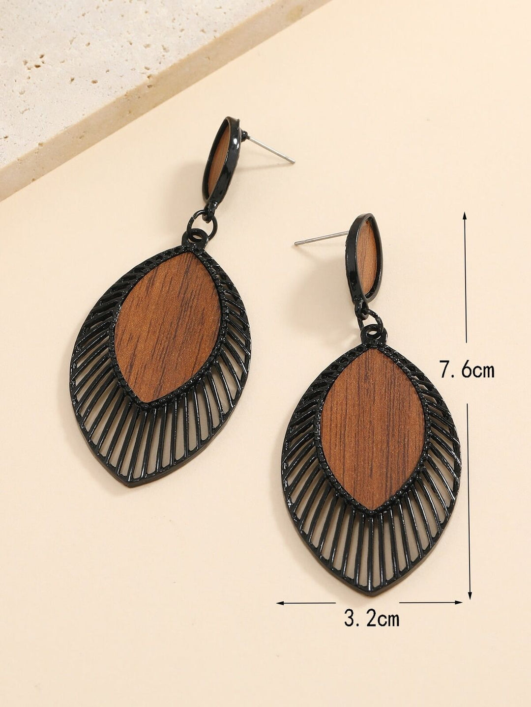 Boho HolzTropfen Ohrringe | Shop Nory
